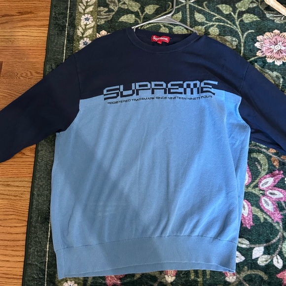 Supreme Dark Blue Crewneck - Picture 1 of 3